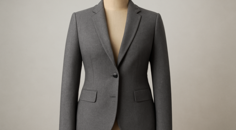 blazer ajusté sur mannequin large