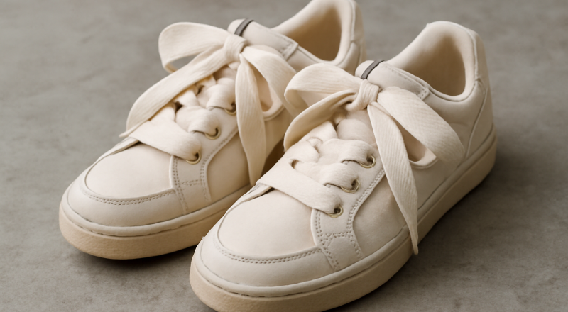 paire de baskets avec lacets larges