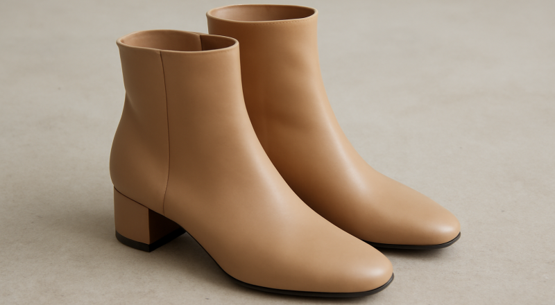 bottines minimalistes posées ensemble