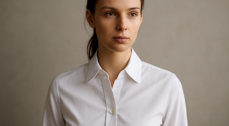 mannequin portant une chemise col structuré
