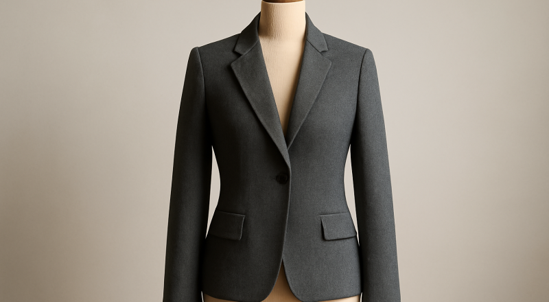 veste structurée posée sur mannequin simple