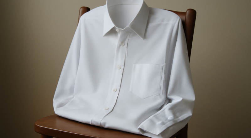 chemise repassée posée sur une chaise