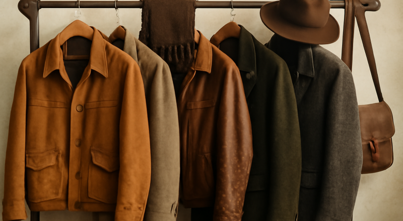 rayon vintage avec vestes et accessoires variés