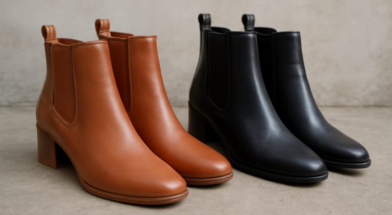 deux paires de bottines posées côte à côte