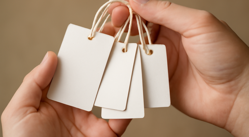 mains tenant etiquettes de vetements