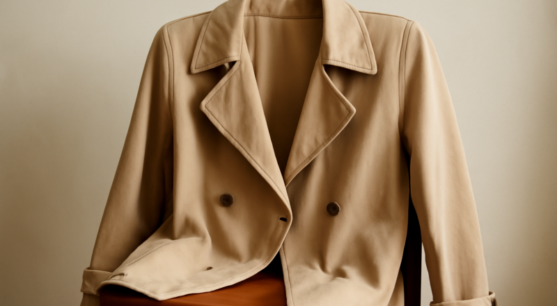 manteau léger posé sur dossier de chaise